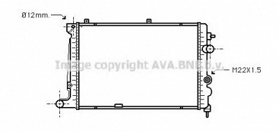 AVA QUALITY COOLING ol2174 -  Радиатор, охлаждение двигателя